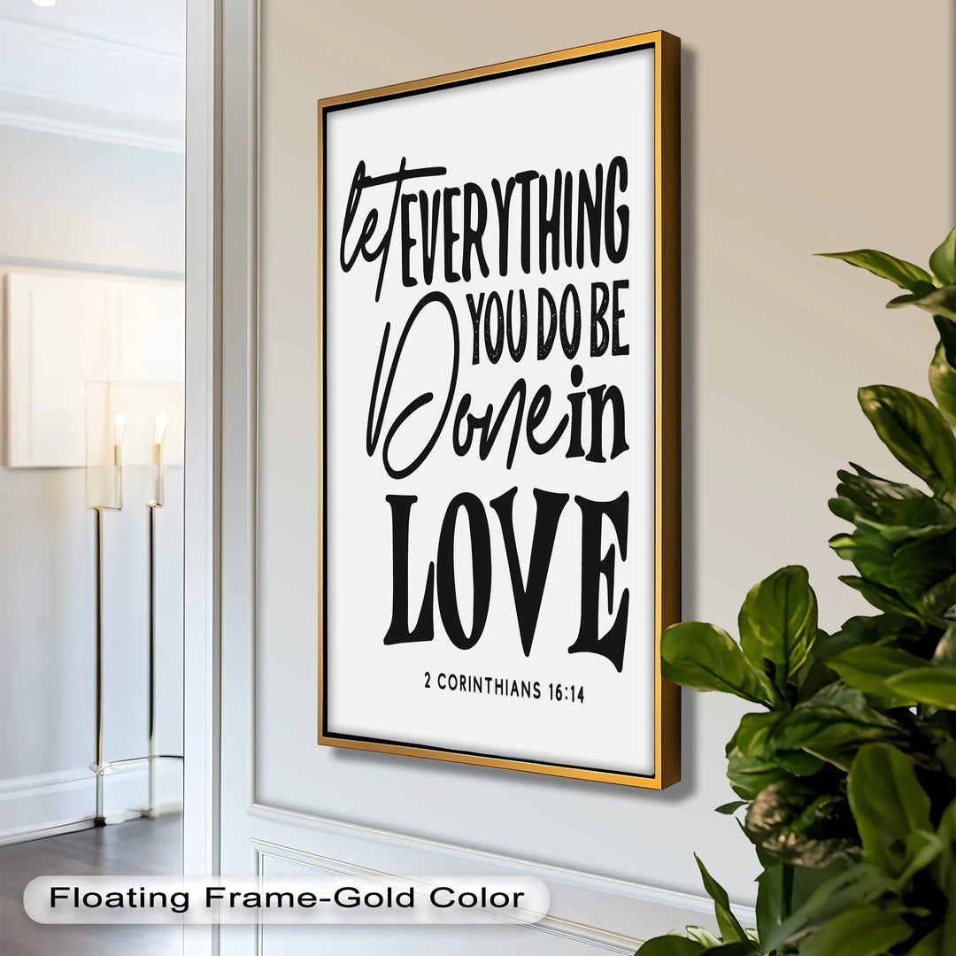 Let Everything Be Done in Love – Scripture Oil Painting - MyPhotoStation