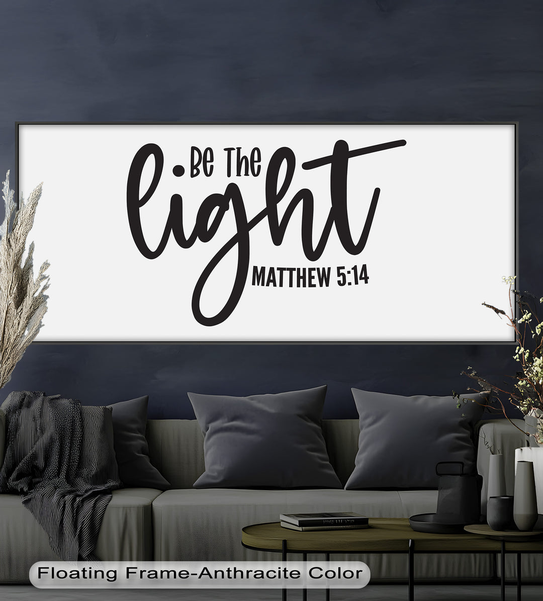 Sei das Licht – Matthäus 5:14 Bibelvers Ölgemälde