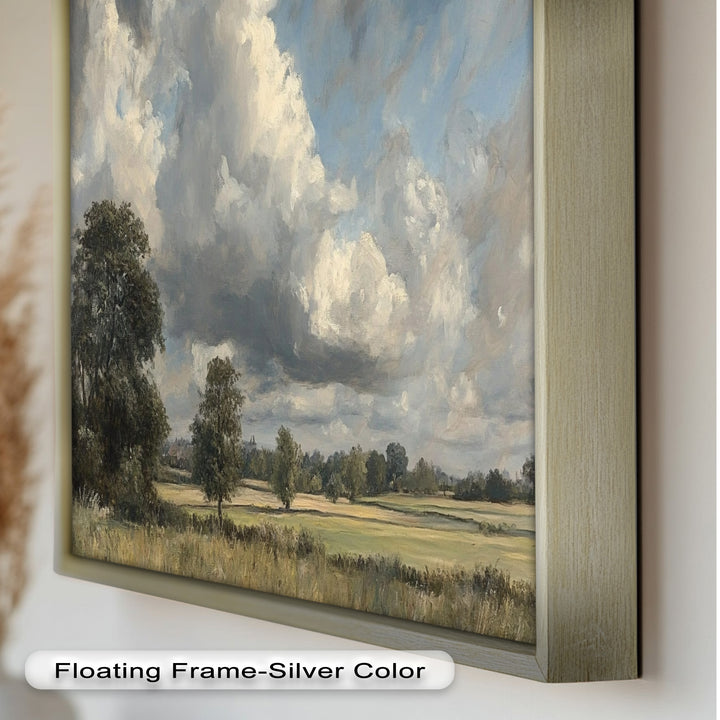 Stürmische ländliche Landschaft – Dramatischer Himmel Ölgemälde