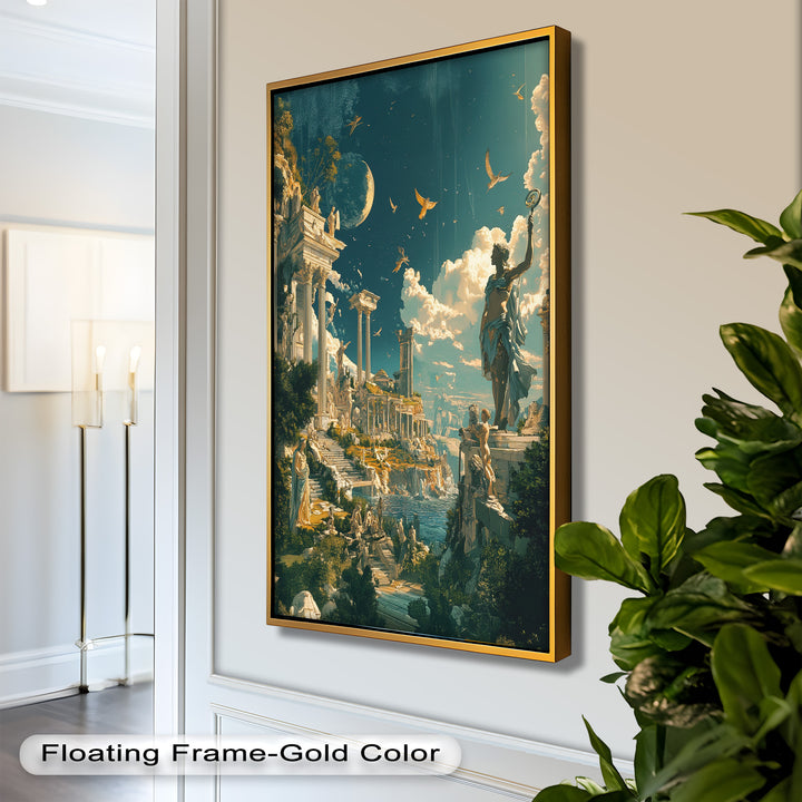 Majestic Temple of the Gods - Mythology Oil Painting