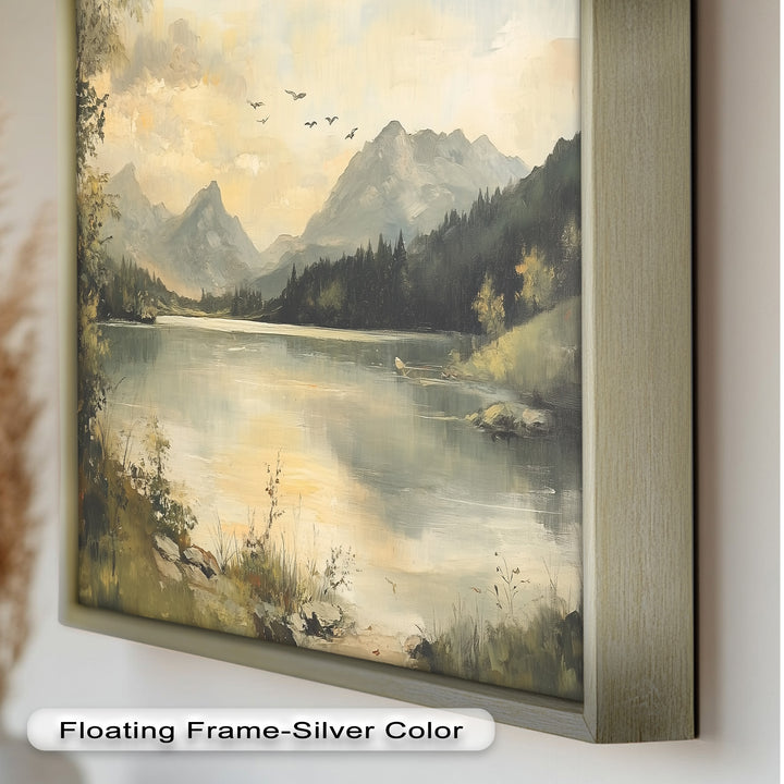 Vintage Wild River – Landscape Oil Painting