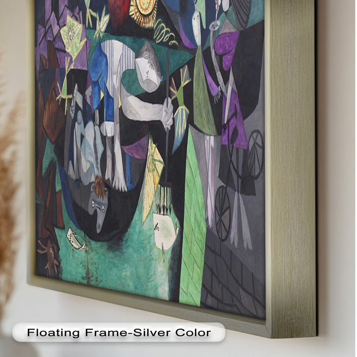 The Spiral Sun – Dynamic Surrealist Tableau Picasso Oil Painting