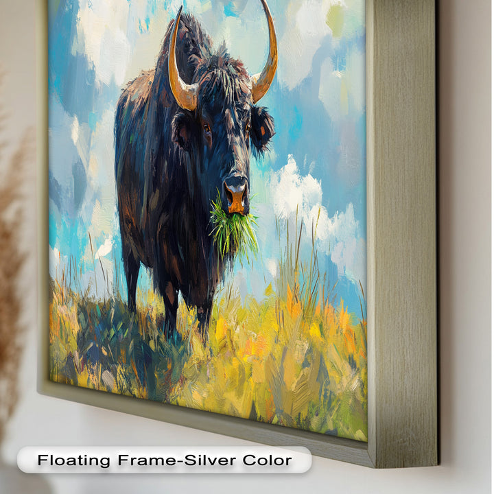 Highland Bull – Abstract Oil Painting
