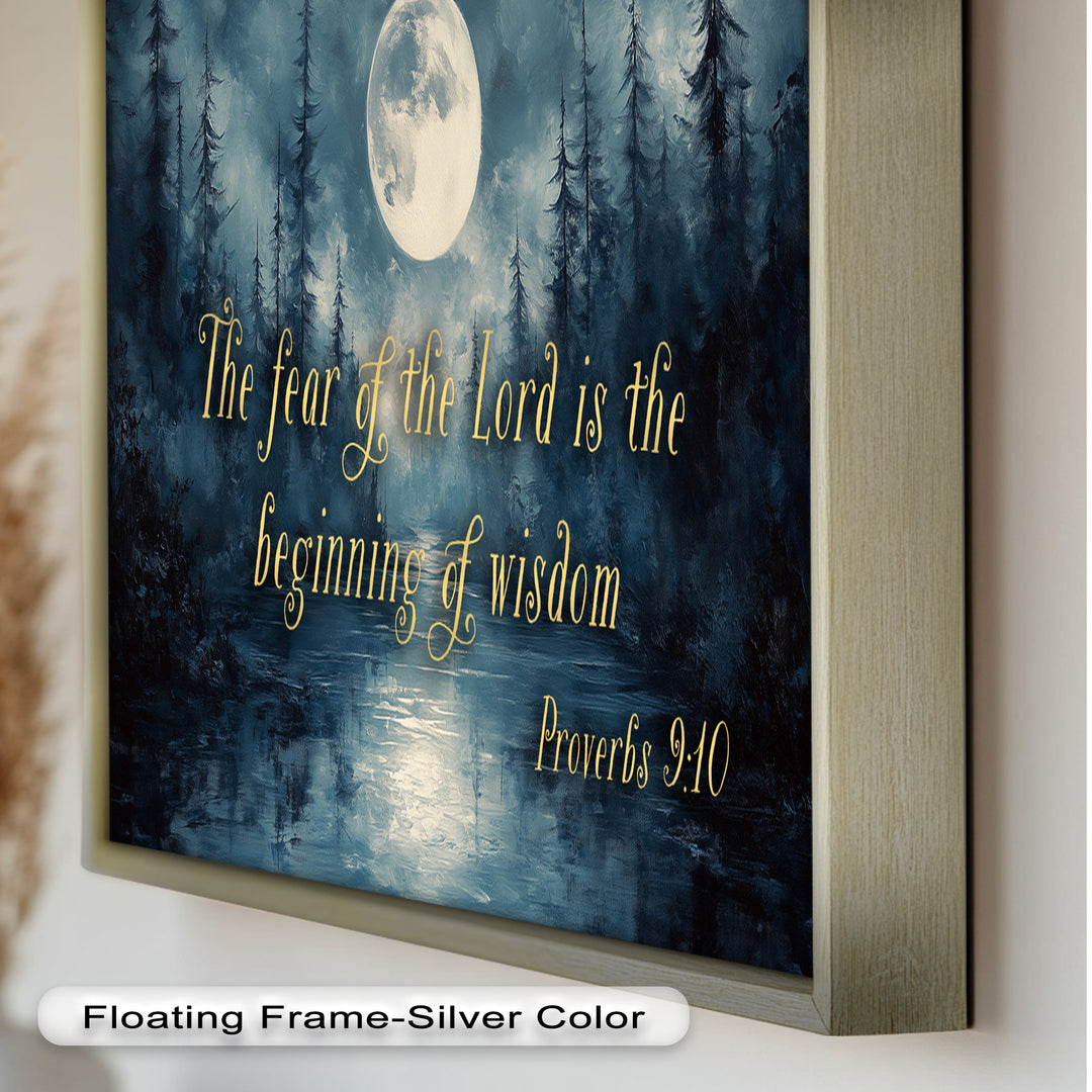 Proverbs 9:10 – The Fear of the Lord Bible Verse Oil Painting