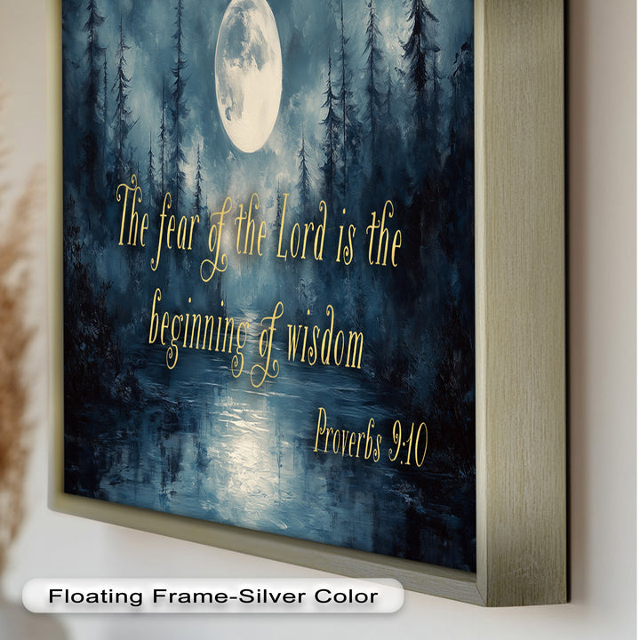 Proverbs 9:10 – The Fear of the Lord Bible Verse Oil Painting