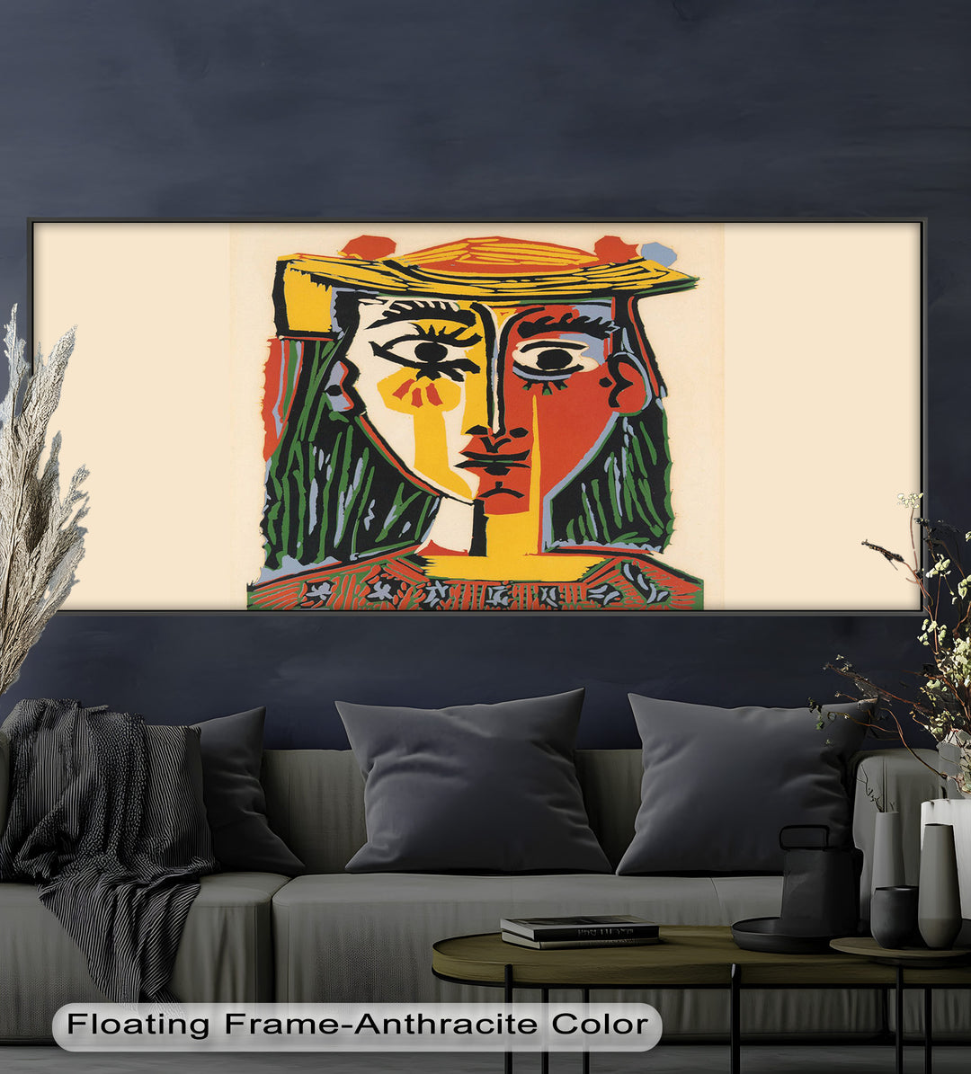 Cubist Woman Portrait Wall Art – Abstract Oil Painting