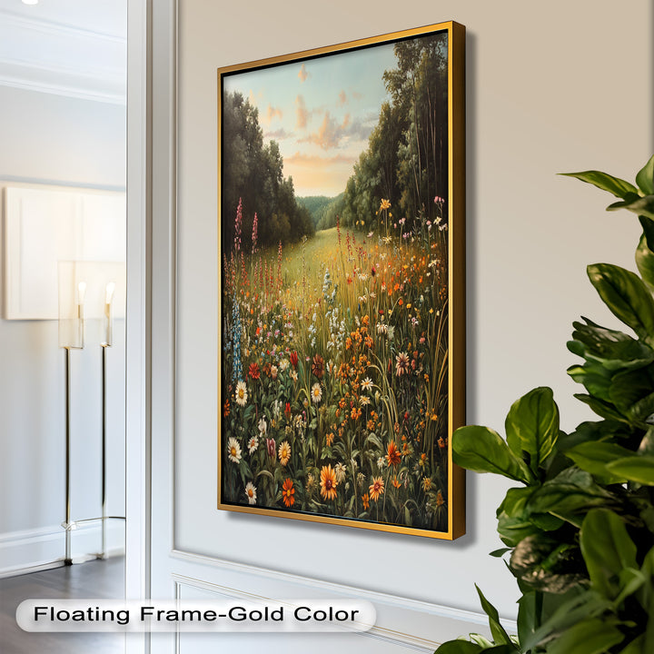 Whispers of Meadow Bloom – Colorful Wildflower Field Oil Painting