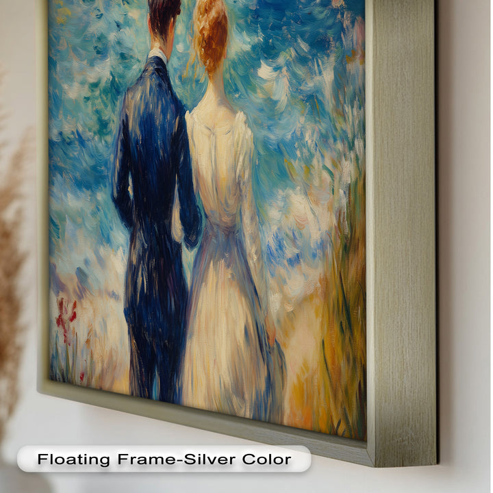 Lovers by the Sea – Romantic Impressionist Oil Painting
