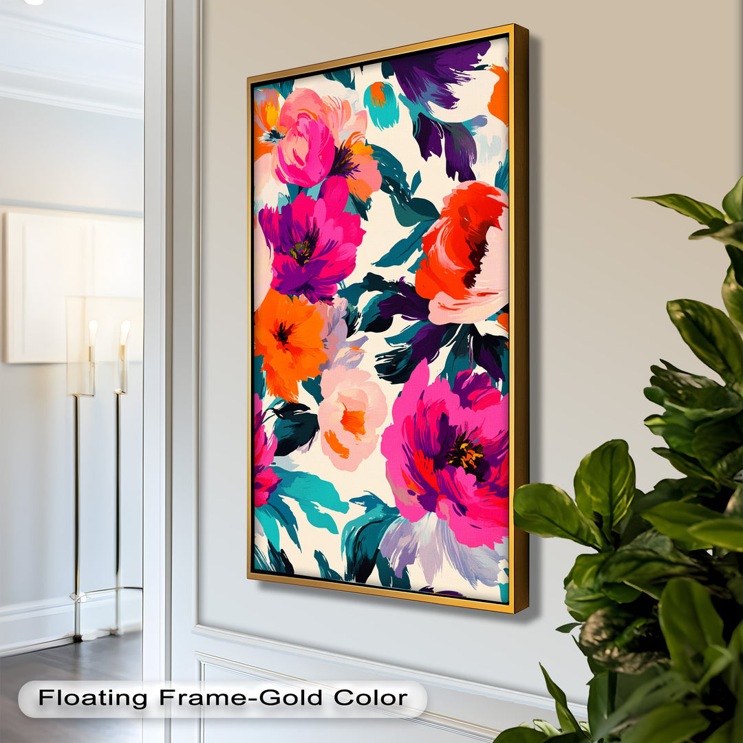 Bold Boho Bloom – Fauvist Floral Explosion Oil Painting