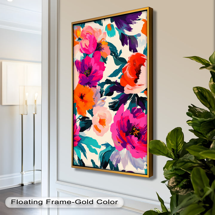 Bold Boho Bloom – Fauvist Floral Explosion Oil Painting