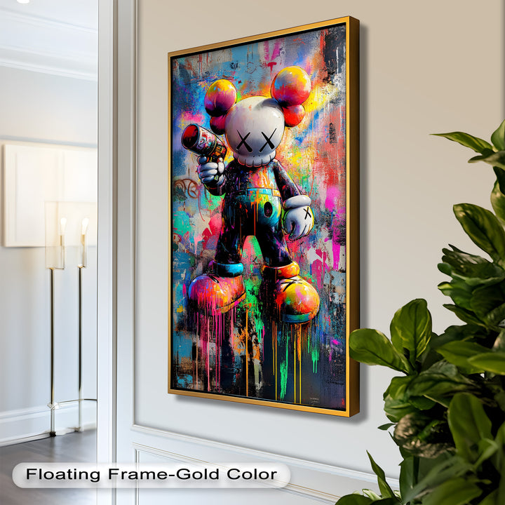 KAWS Street Blaster – Graffiti Pop Oil Painting