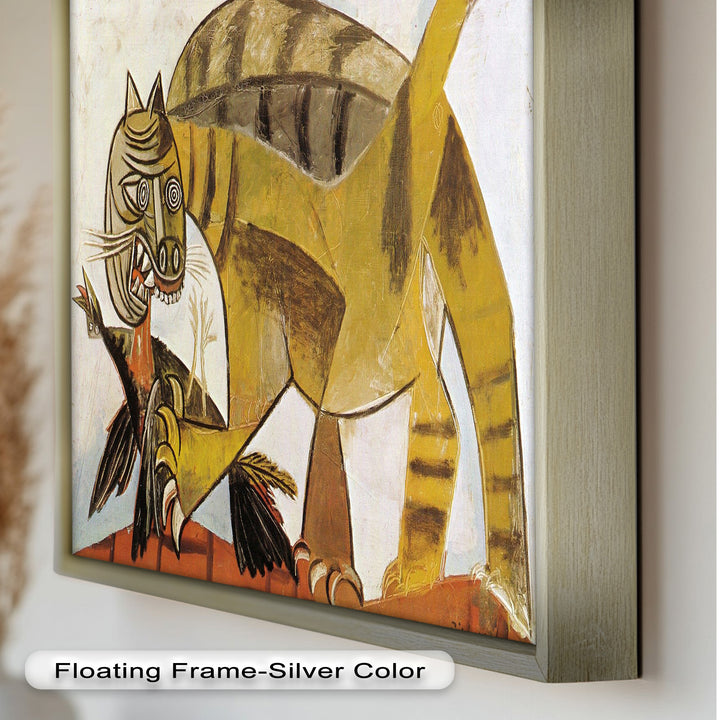 Wild Cat and Bird by Pablo Picasso – Cubist Oil Painting