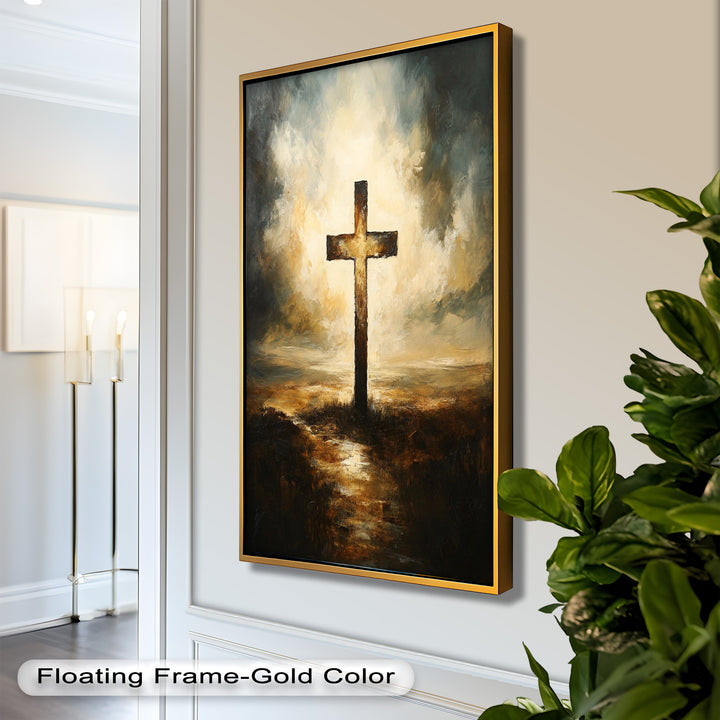 Licht der Erlösung – Christliches Kreuz Ölgemälde