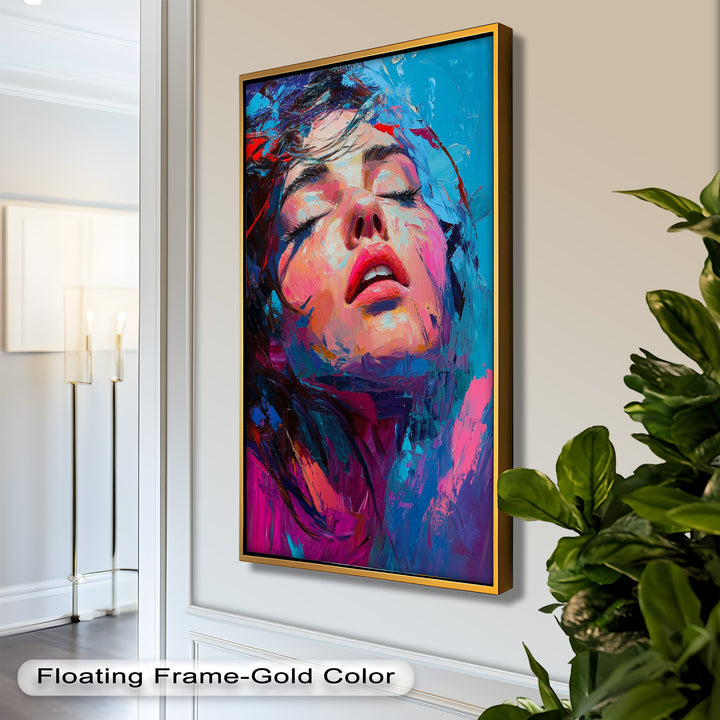 Ecstasy in Color – Vibrant Expressionist Portrait Oil Painting