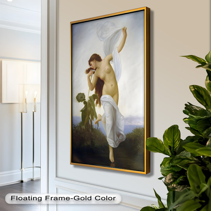 Whispers of the Wind – Classical Nude Goddess Renaissance Oil Painting