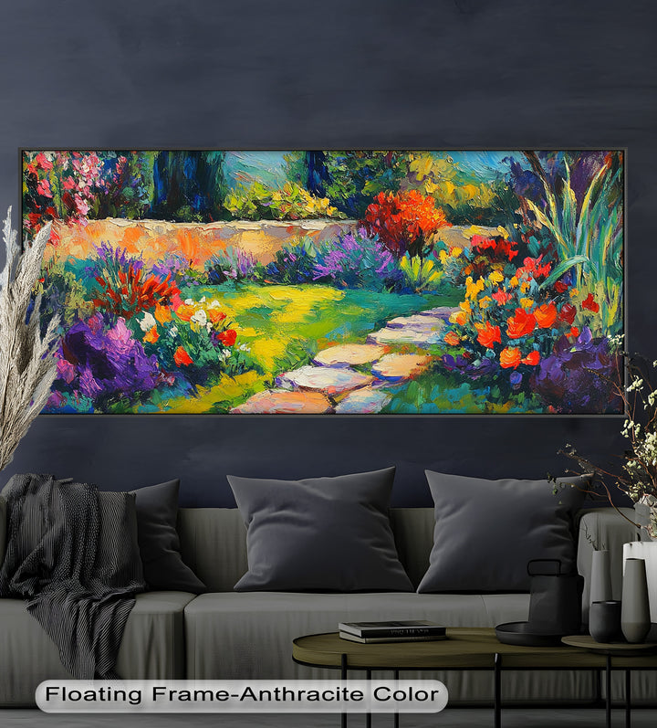 Sunlit Garden Path – Colorful Impressionist Oil Painting