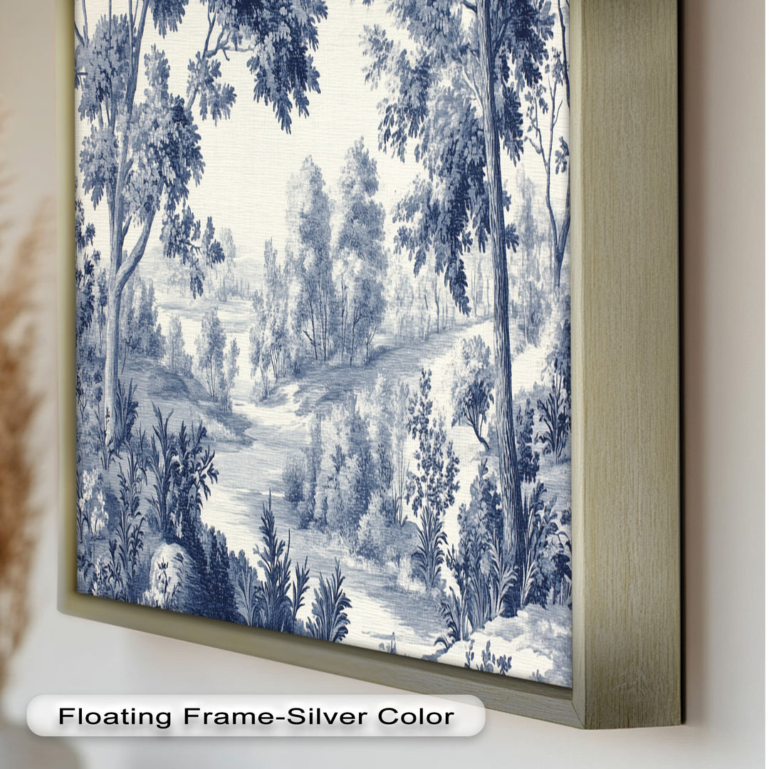 Monochrome Forest Wall Art – Classic Landscape Oil Painting