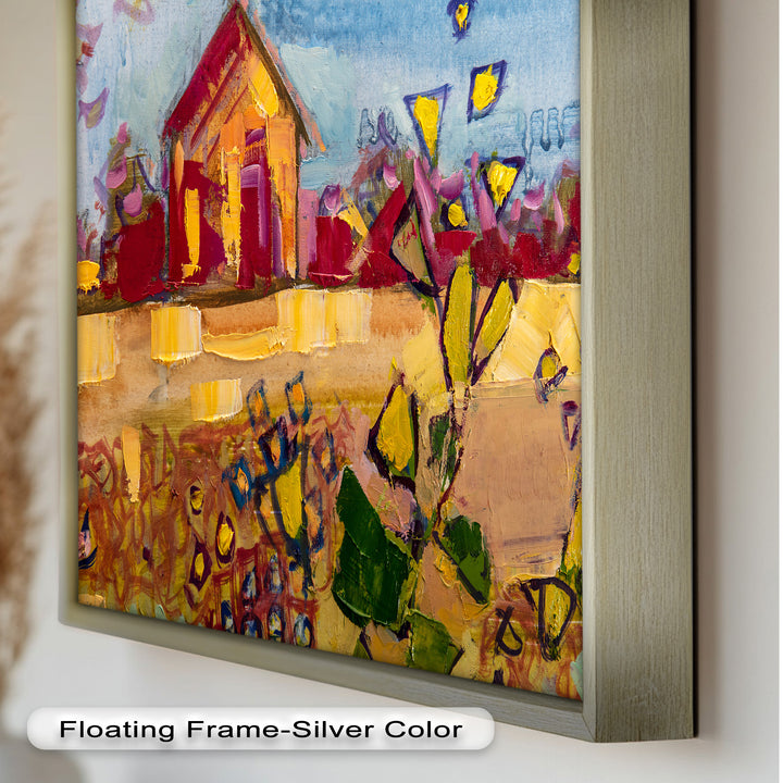 Sunlit Homestead – Expressive Impressionist Oil Painting