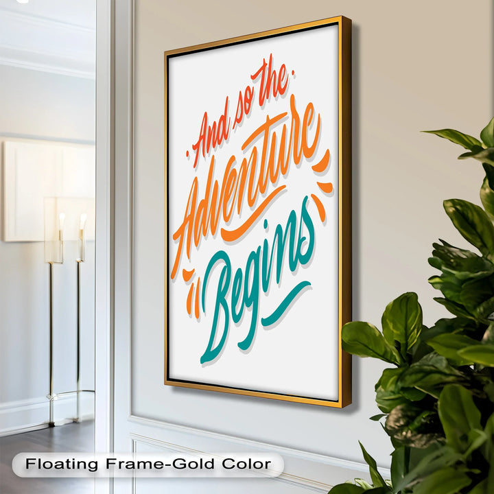 And So the Adventure Begins – Colorful Motivational Oil Painting - MyPhotoStation