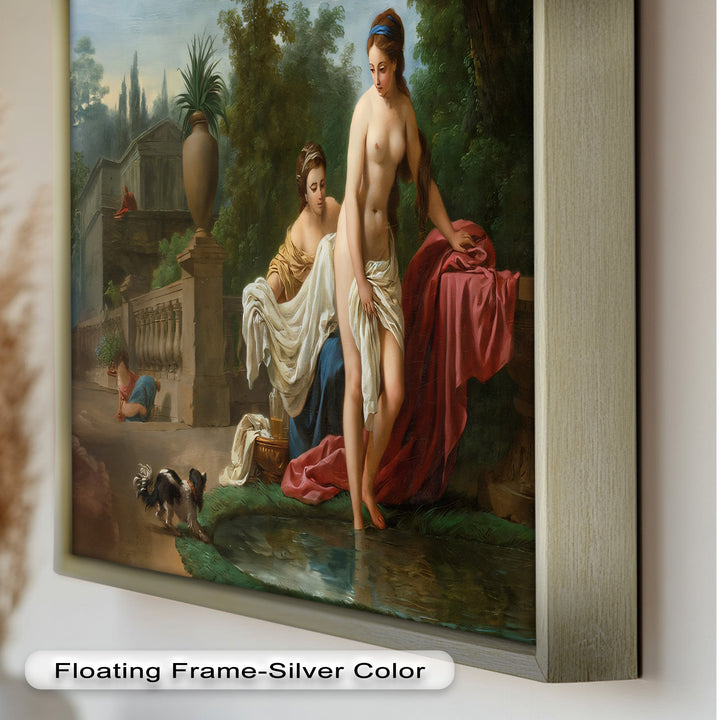 Bathing in the Garden – Neoclassical Elegance Oil Painting
