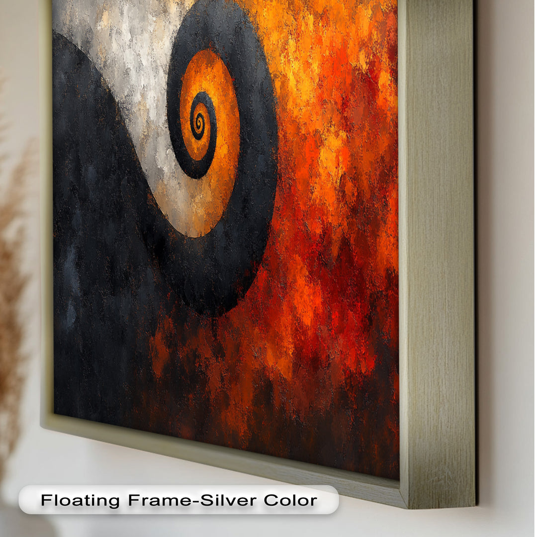 Autumn Swirl – Abstract Spiral Oil Painting