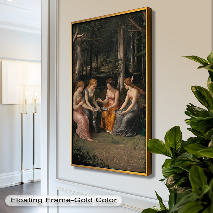 Forest Nymphs at the Spring – Mythical Gathering Oil Painting