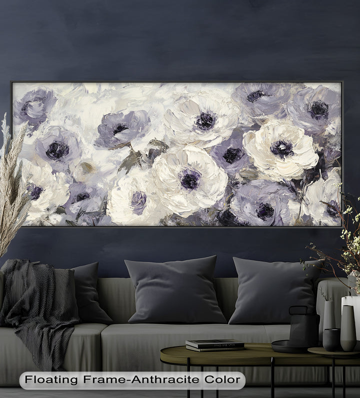 Cream and Lilac Petals - Flower Oil Painting