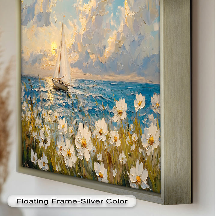 Sailing into Serenity – Framed Oil Painting