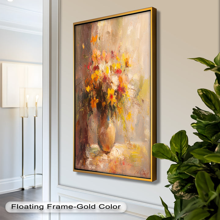 Sunlit Harmony – Vibrant Wildflower Still Life Flower Oil Painting