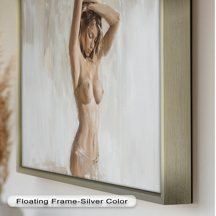 Still Grace – Serene Nude in Soft Neutral Oil Painting