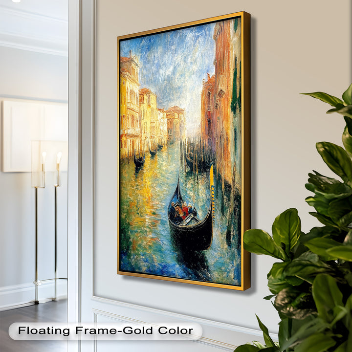 Venice Gondola Scene - Impressionist Oil Painting