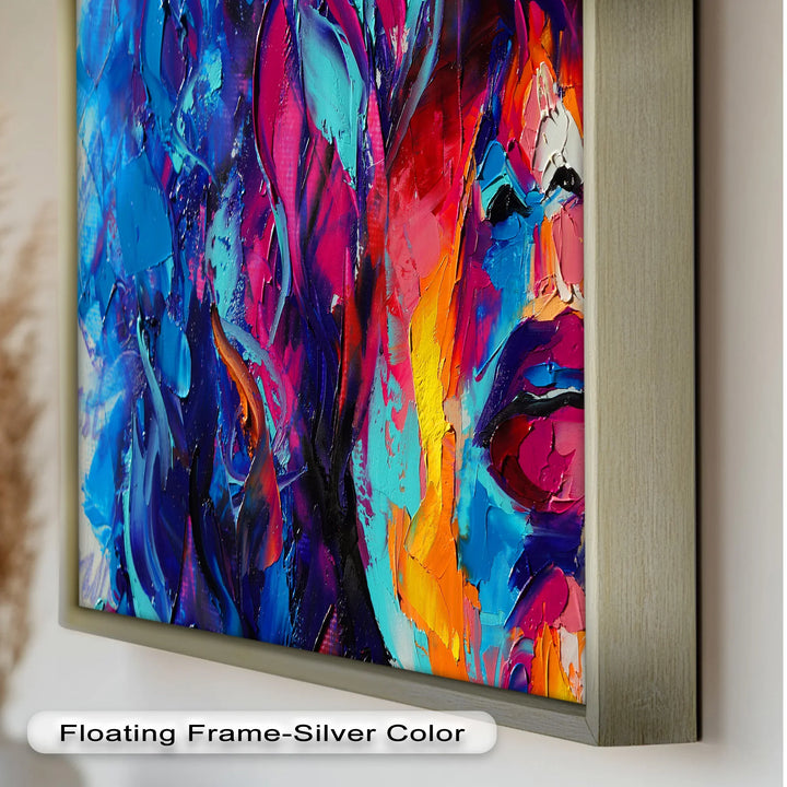 Colored Woman – Expressive Abstract Oil Painting - MyPhotoStation