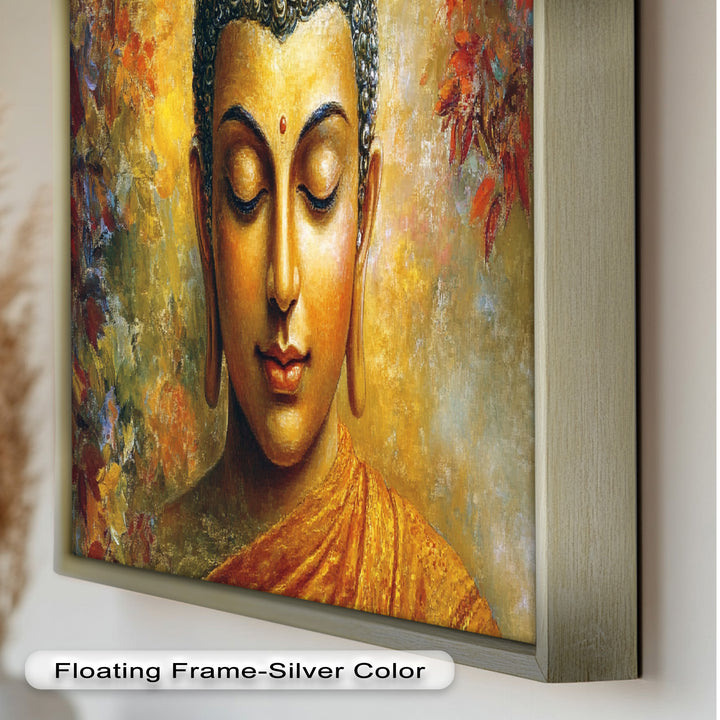 Buddha Portrait Wall Art – Framed Oil Painting