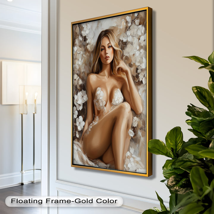 Blossom Muse – Romantic Nude Oil Painting
