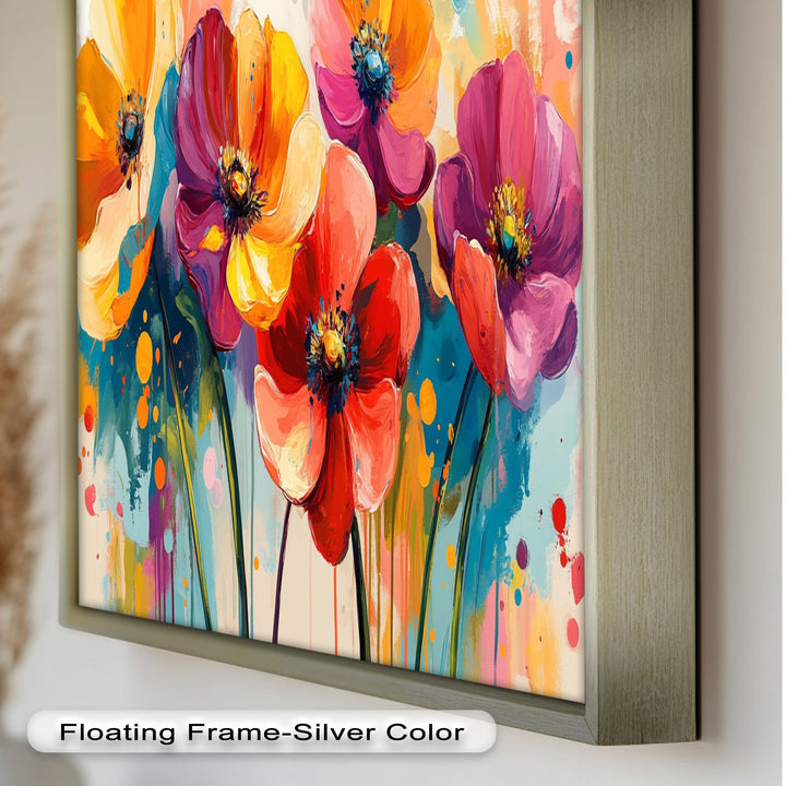 Colored Flowers – Vibrant Floral Oil Painting