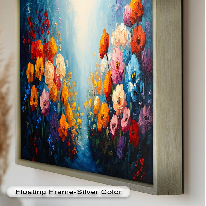 Multicolor Wild Bloom Explosion - Flower Oil Painting