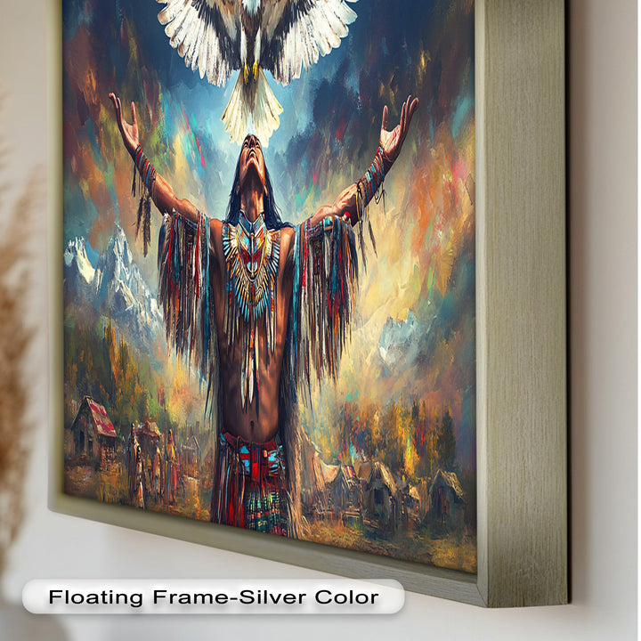 Call of the Sky – Native Ceremony Oil Painting