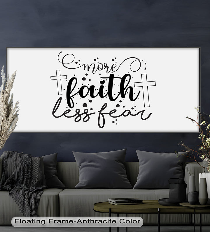 More Faith Less Fear – Christian Bible Oil Painting
