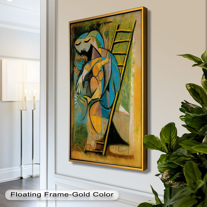The Nesting Spirit – Cubist Mother and Bird Picasso Oil Painting
