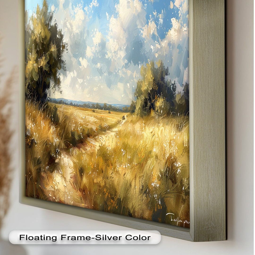Nostalgic Landscape Framed Art – Nature Oil Painting