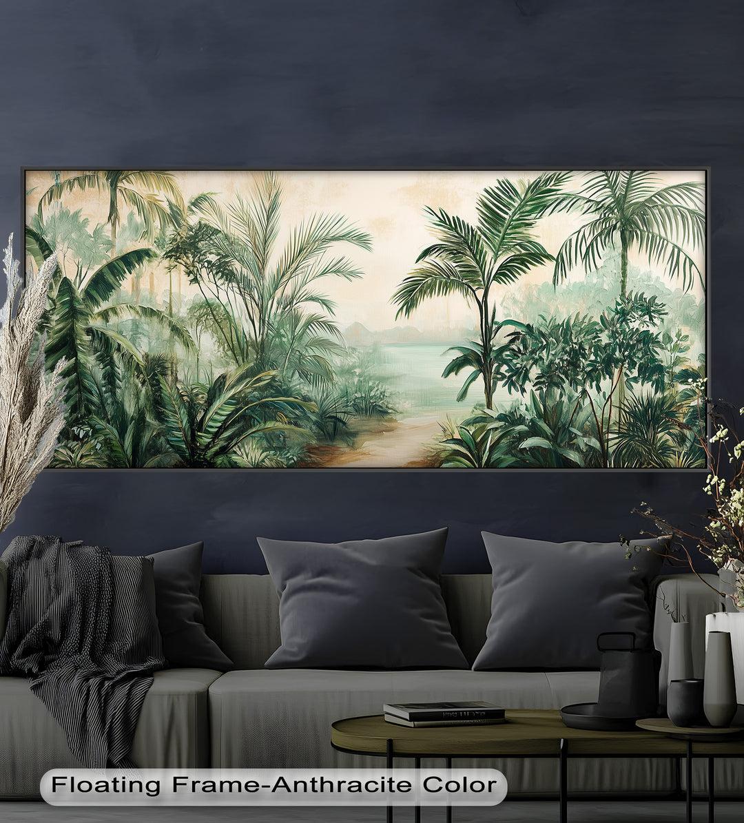 Tropical Garden Escape – Lush Jungle Oil Painting