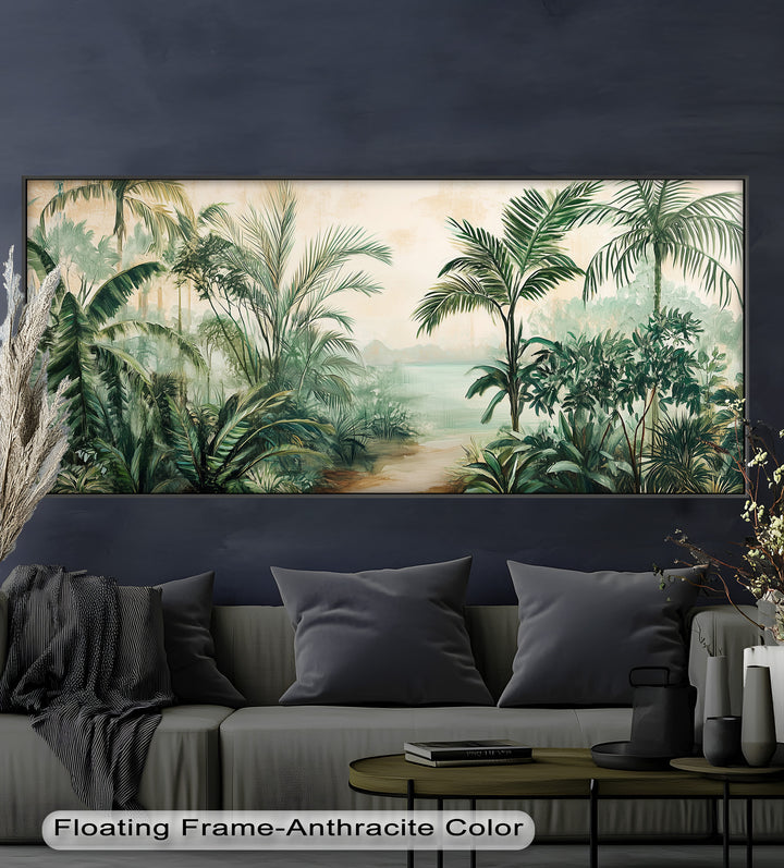 Tropical Garden Escape – Lush Jungle Oil Painting