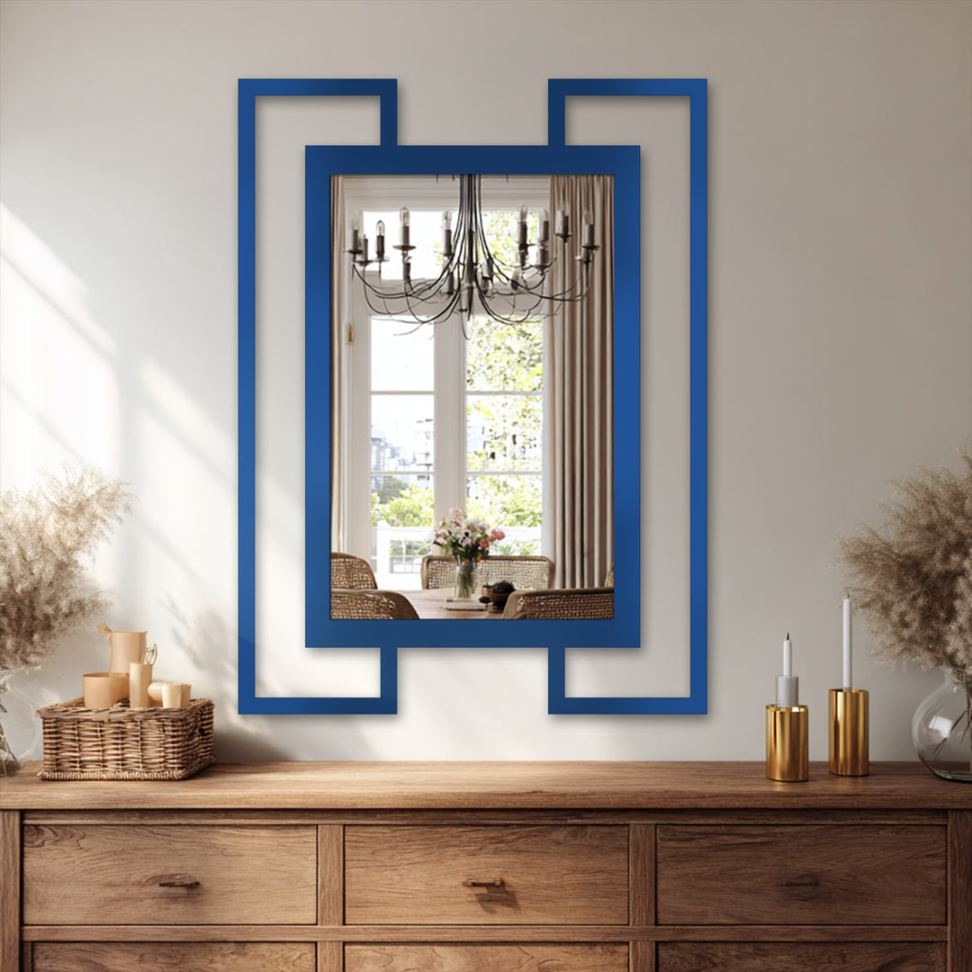 architectural metal wall mirror