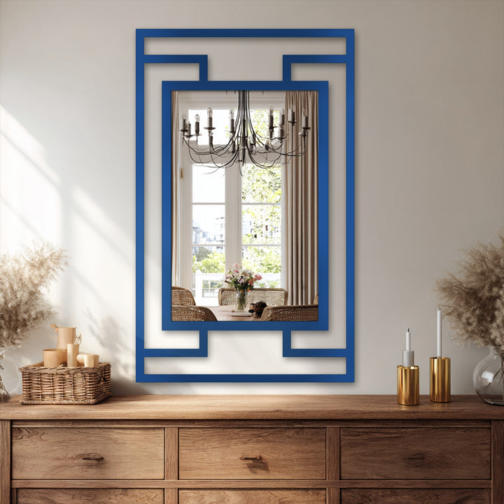 architectural metal wall mirror