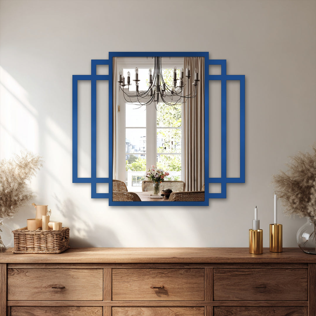 modern entryway wall mirror metal