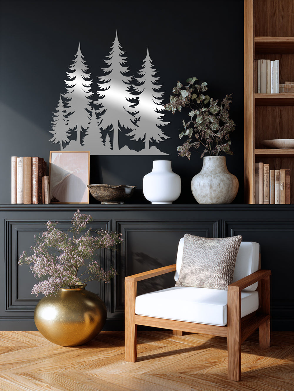 Nature landscape metal wall decoration