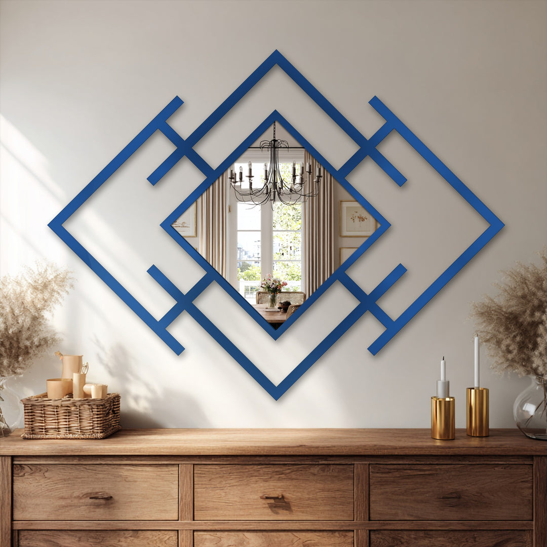 Minimalist metal wall mirror