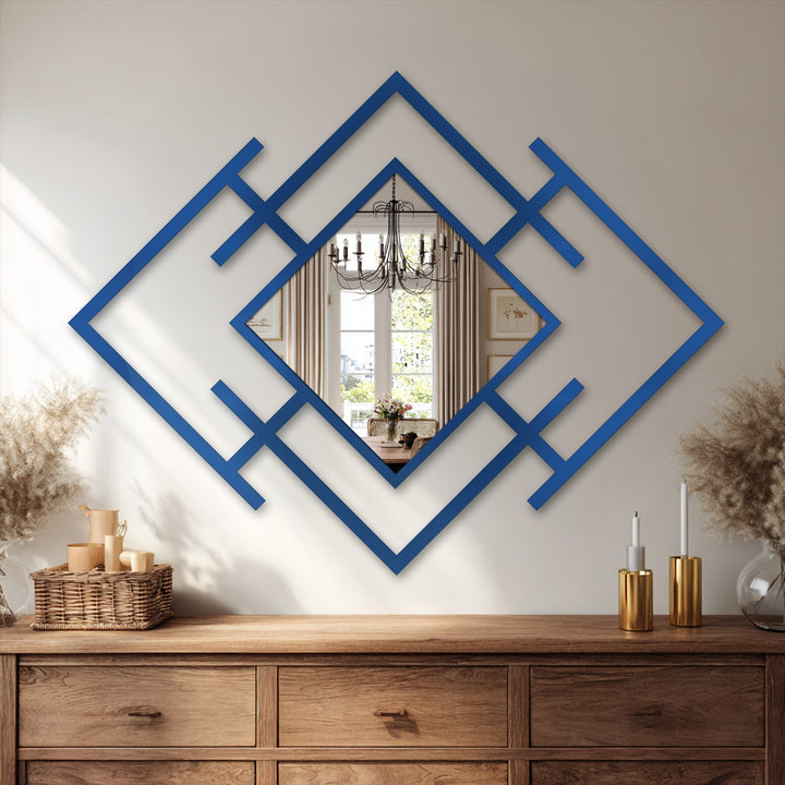 Minimalist metal wall mirror