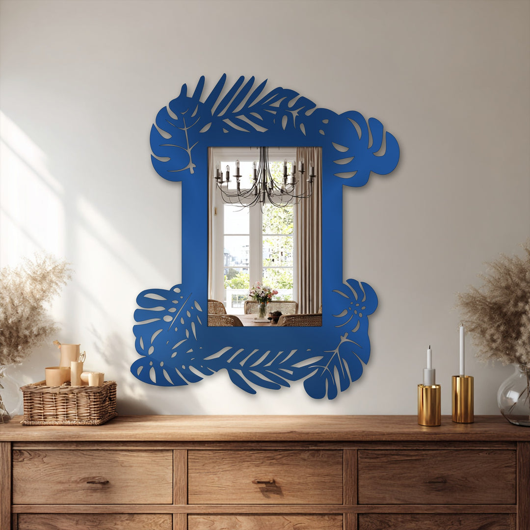 Llave griega redonda decorativa Espejo De Pared – Decoración de pared con espejo clásico moderno