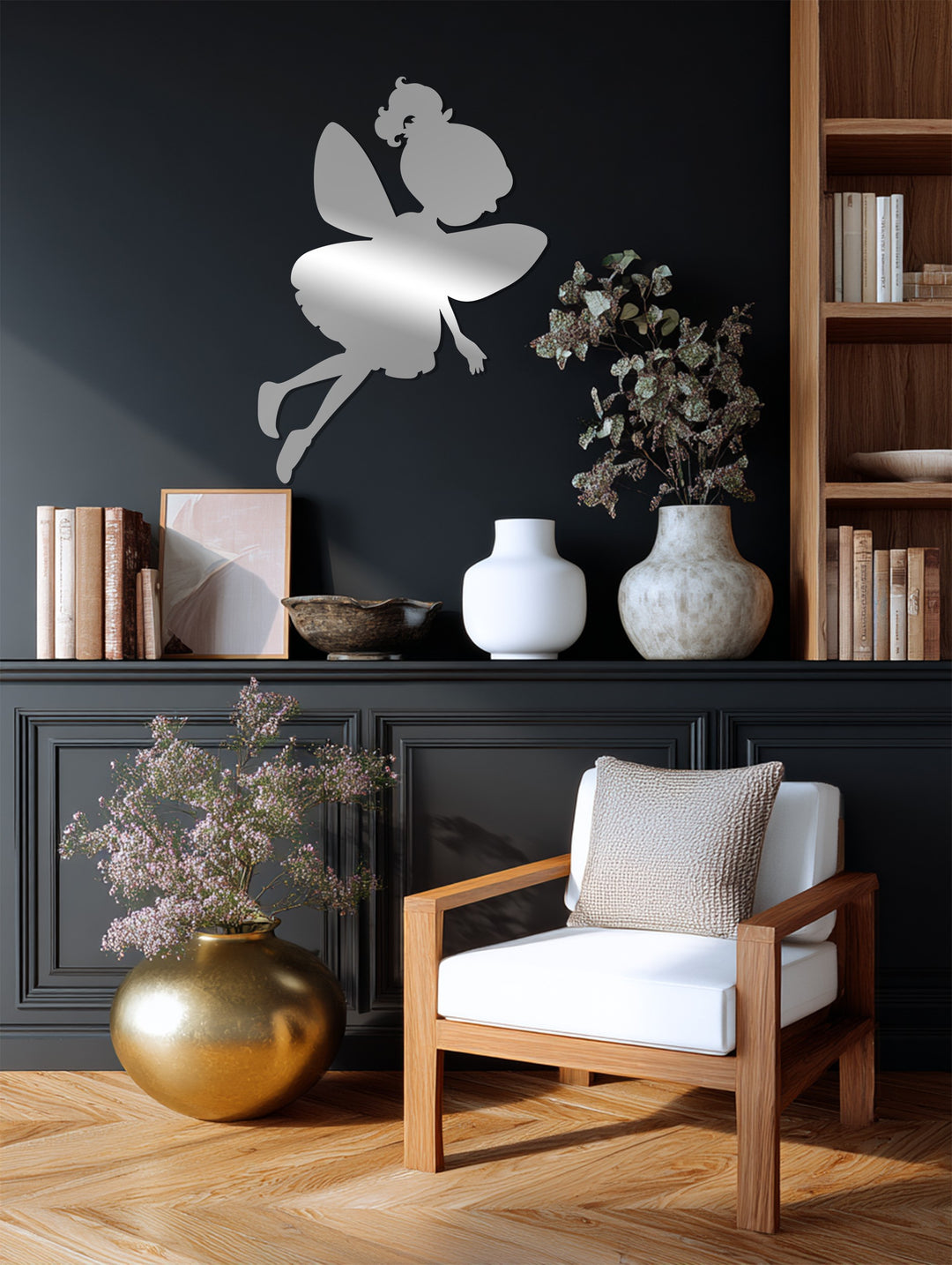 توهج الجنية - جنية ساحرة فن جداري معدني